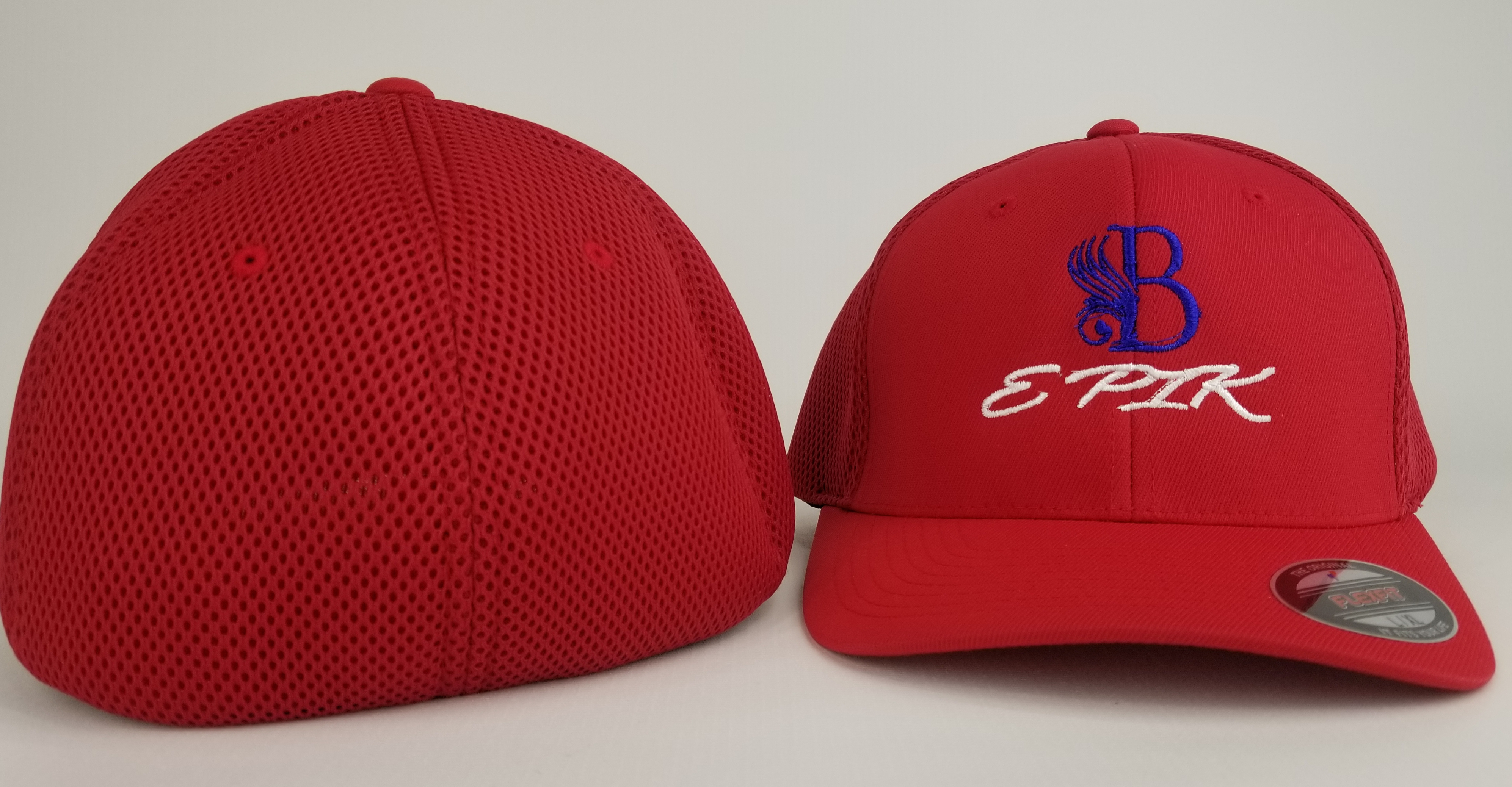 B EPIK Fitted mesh Hat  Red, Blue, White