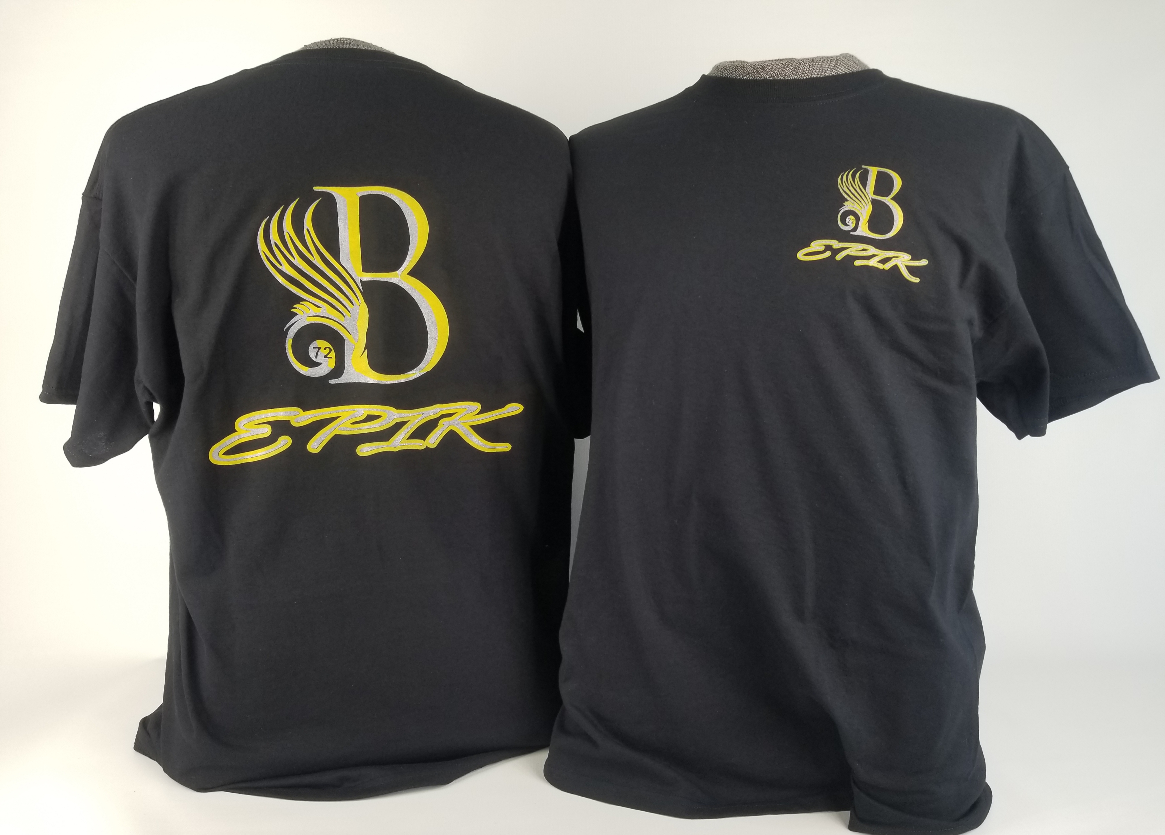 B EPIK T-SHIRT Black and Gold (50/50 Cotton/Polyester blend)