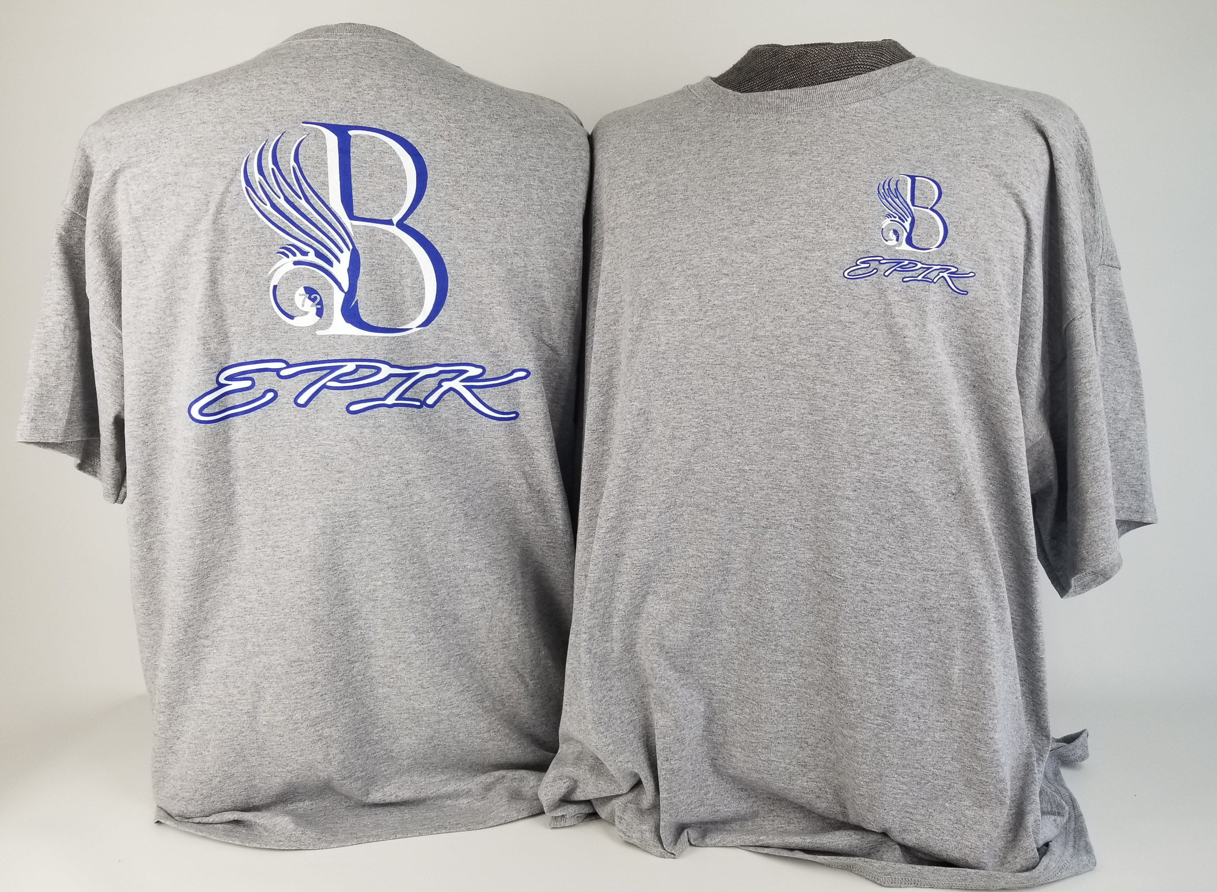 B EPIK T-SHIRT Grey, Blue, White (50/50 Cotton/Polyester blend)